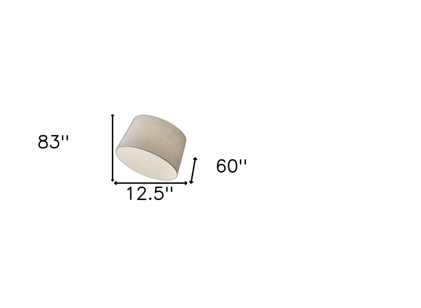 Steel Arc Floor Lamp w/ White Shade