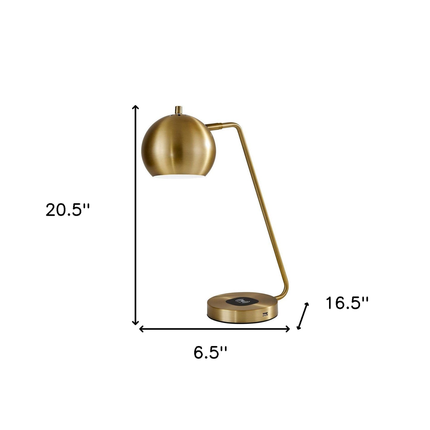 Gold Desk Table Lamp w/ Gold Shade