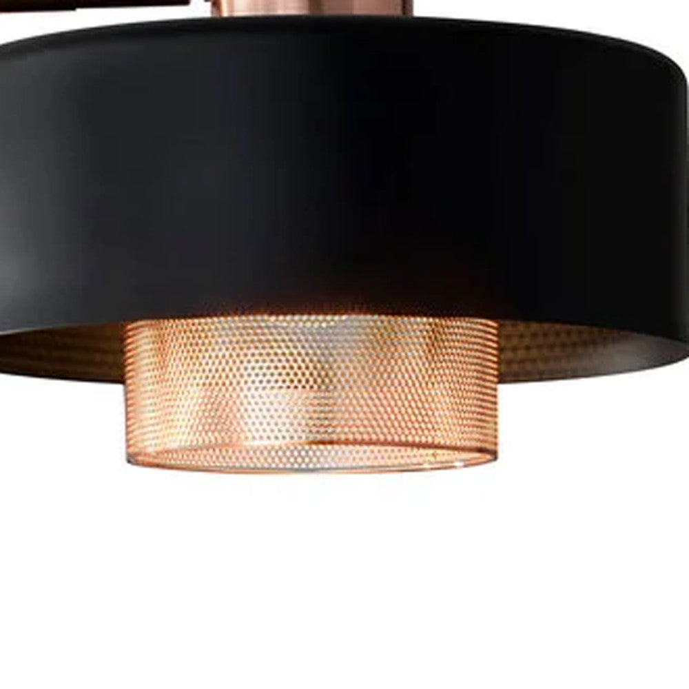 Copper Task Floor Lamp w/ Black Shade