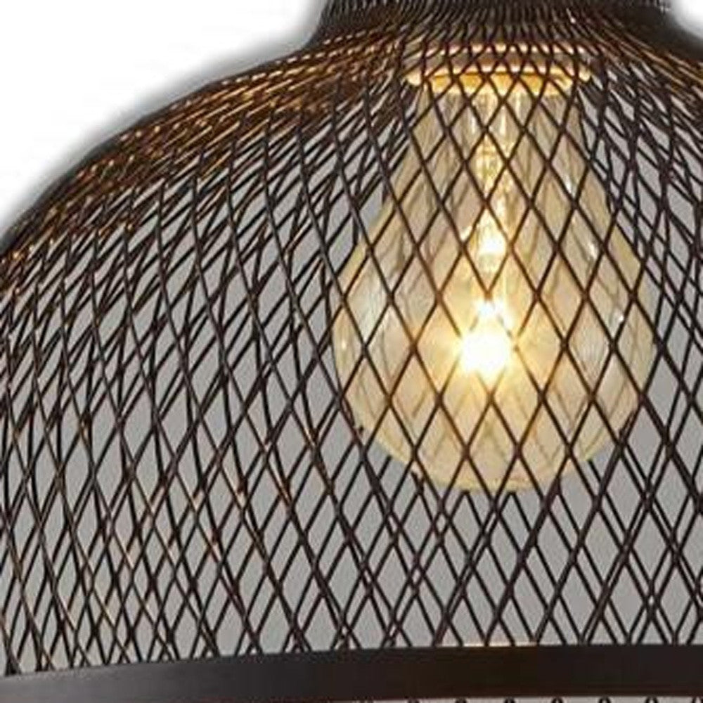 Caged Black Small Ceiling Pendant