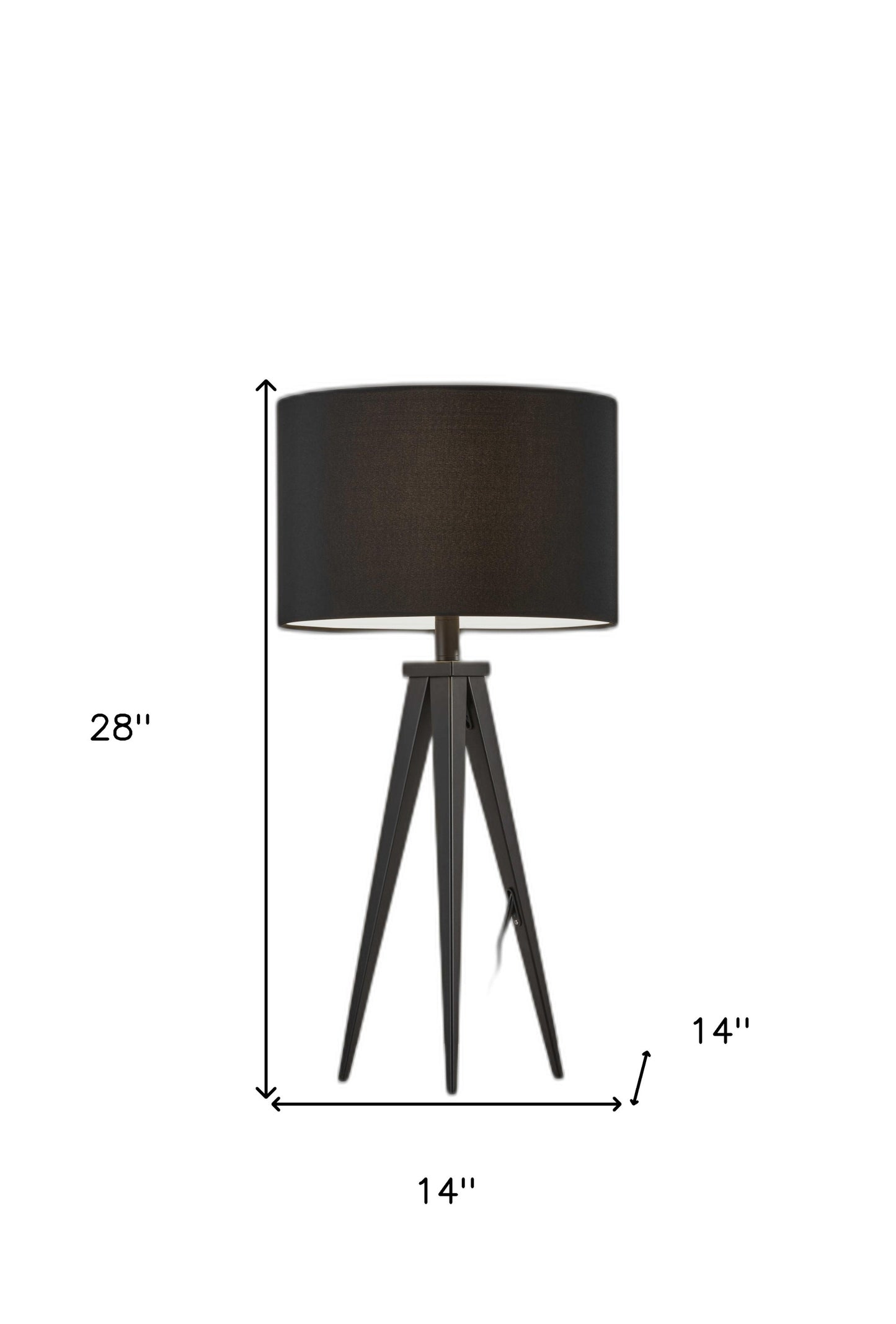 Treble Black Table Lamp