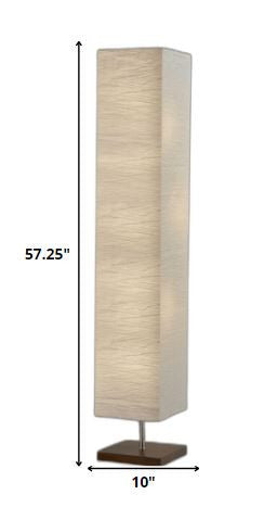 Two Light Column Floor Lamp w/ Shade