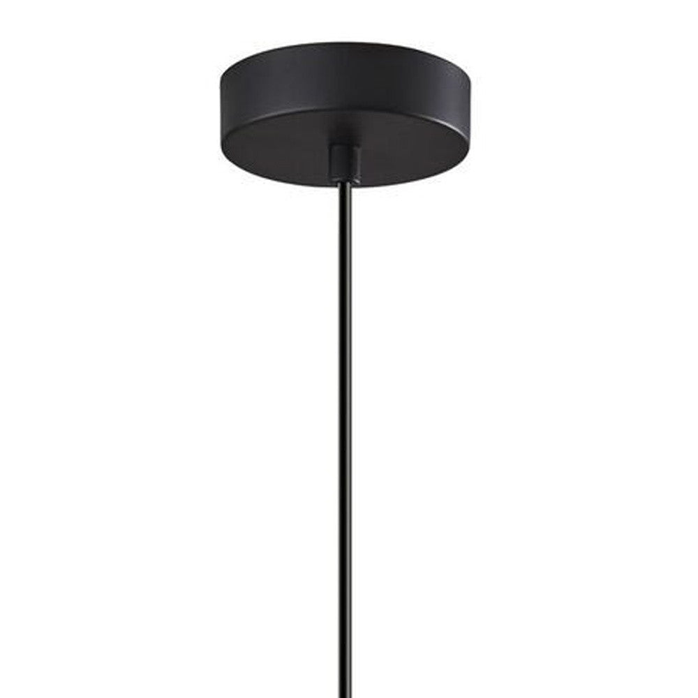 Gnome Smoked Glass Black Pendant Light