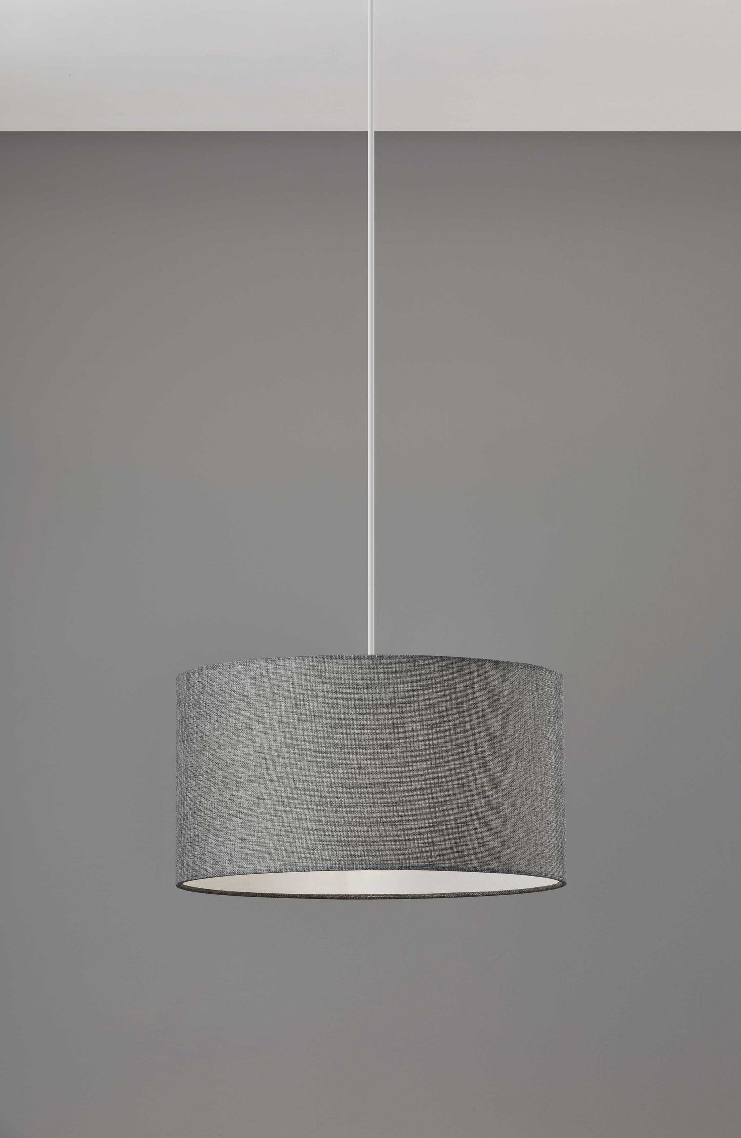 Heather Grey Shade Electric Drum Pendant