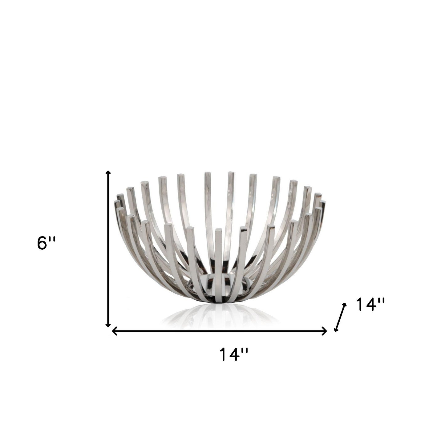 Silver Stainless Steel Decorative Bowl