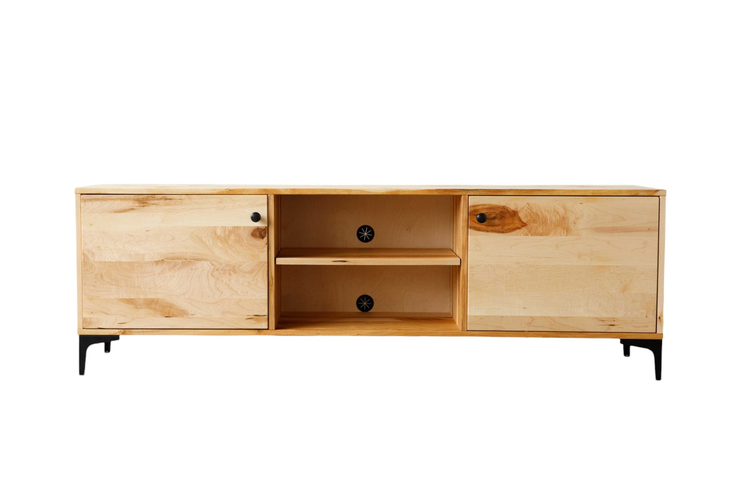 Natural Solid Wood Media Console