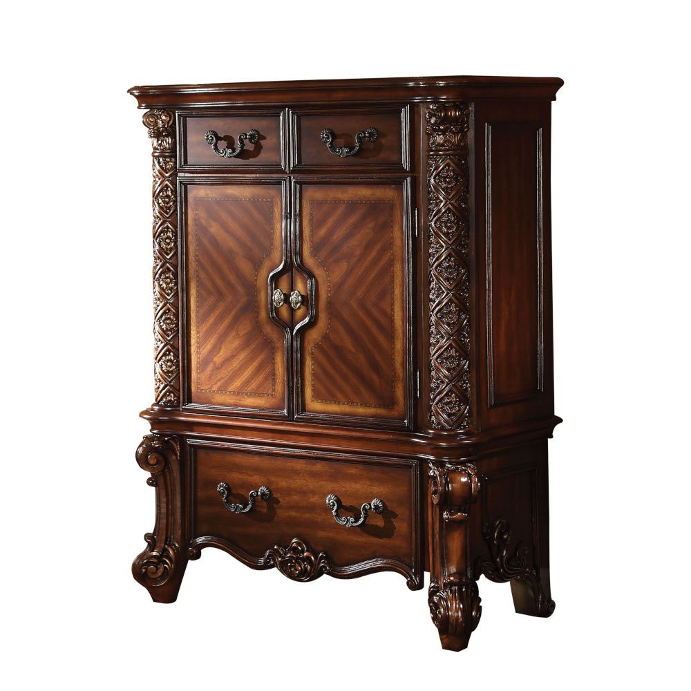 Dark Grey Wood 6-Drawer Dresser