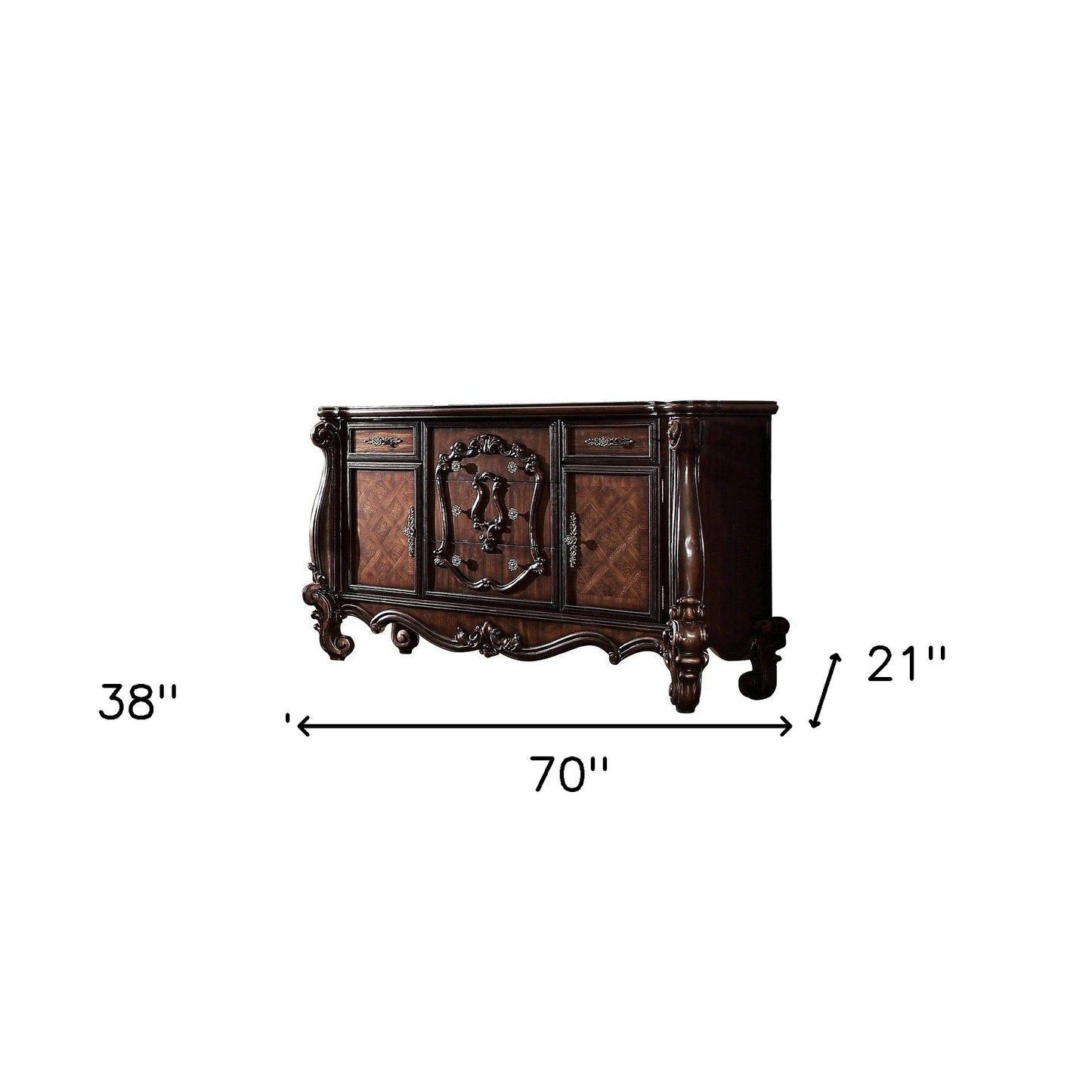 White Wood 6-Drawer Dresser