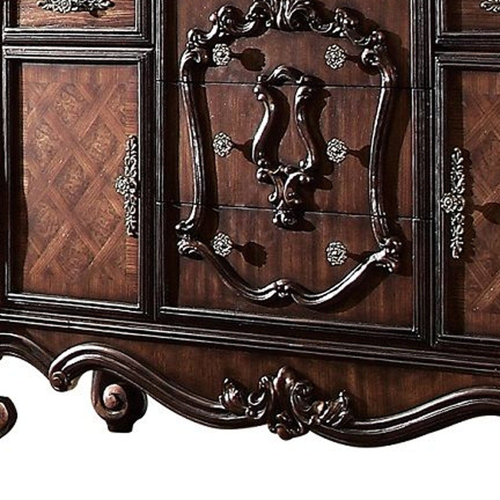 White Wood 6-Drawer Dresser