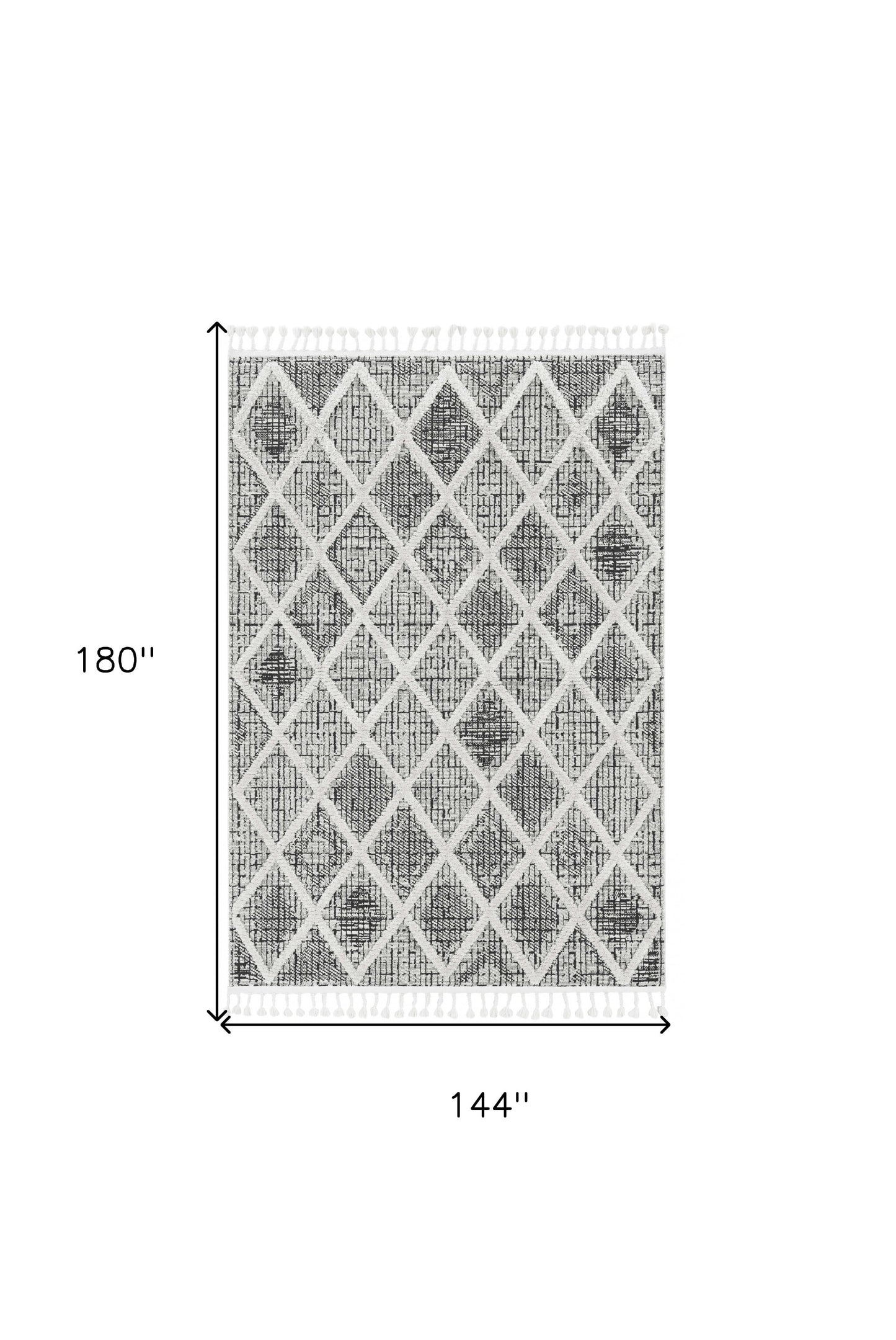 12 x 15 Charcoal Geometric Rug
