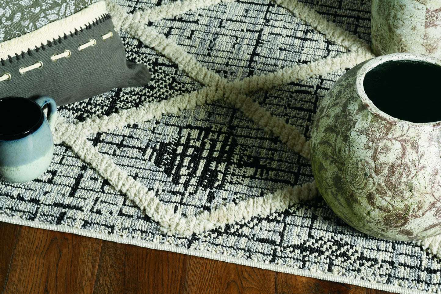 12 x 15 Charcoal Geometric Rug