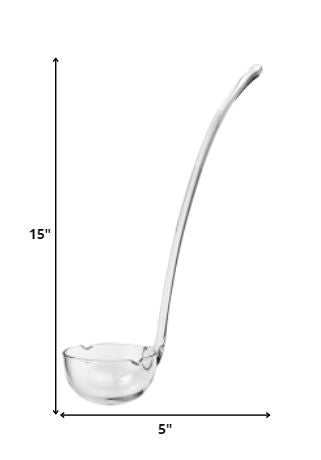 Mouth Blown Crystal Punch Ladle