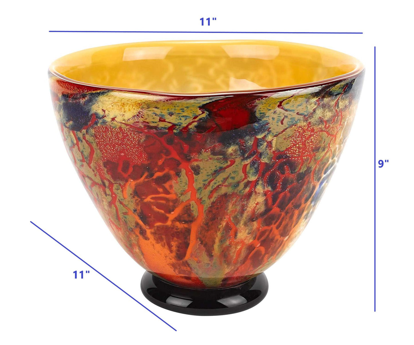 Mouth Blown Art Glass Centerpiece