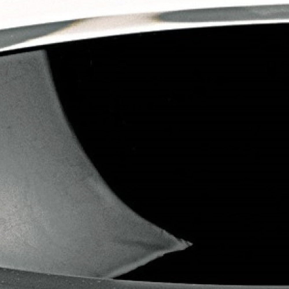 Black Mouth Blown Crystal Thick Walled Bowl