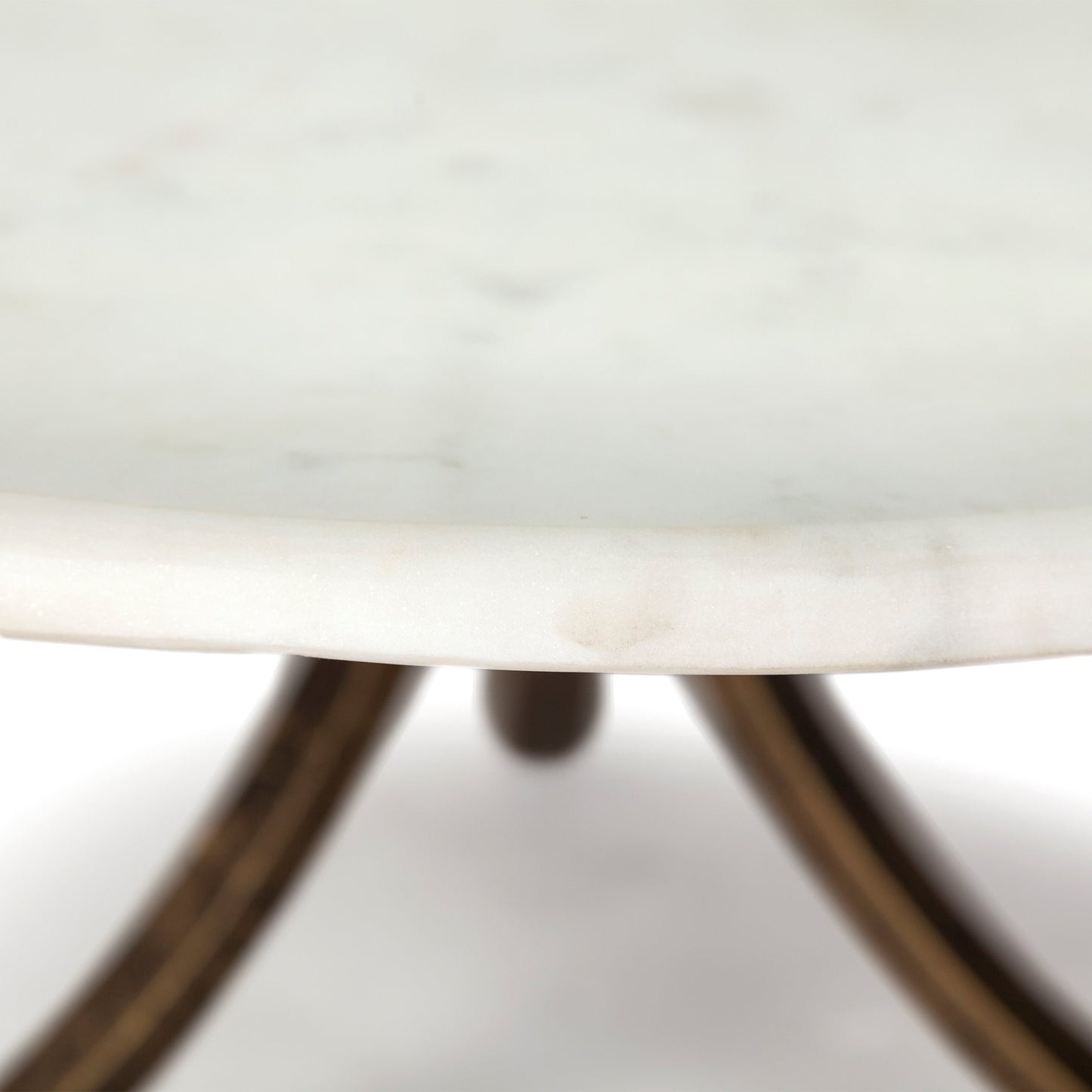 Gold & Brown Round Coffee Table