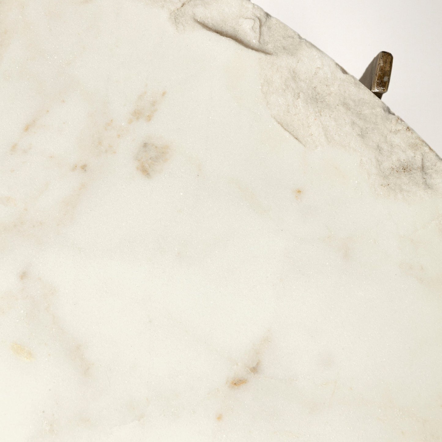 White & Gold Genuine Marble & Metal Oval Coffee Table