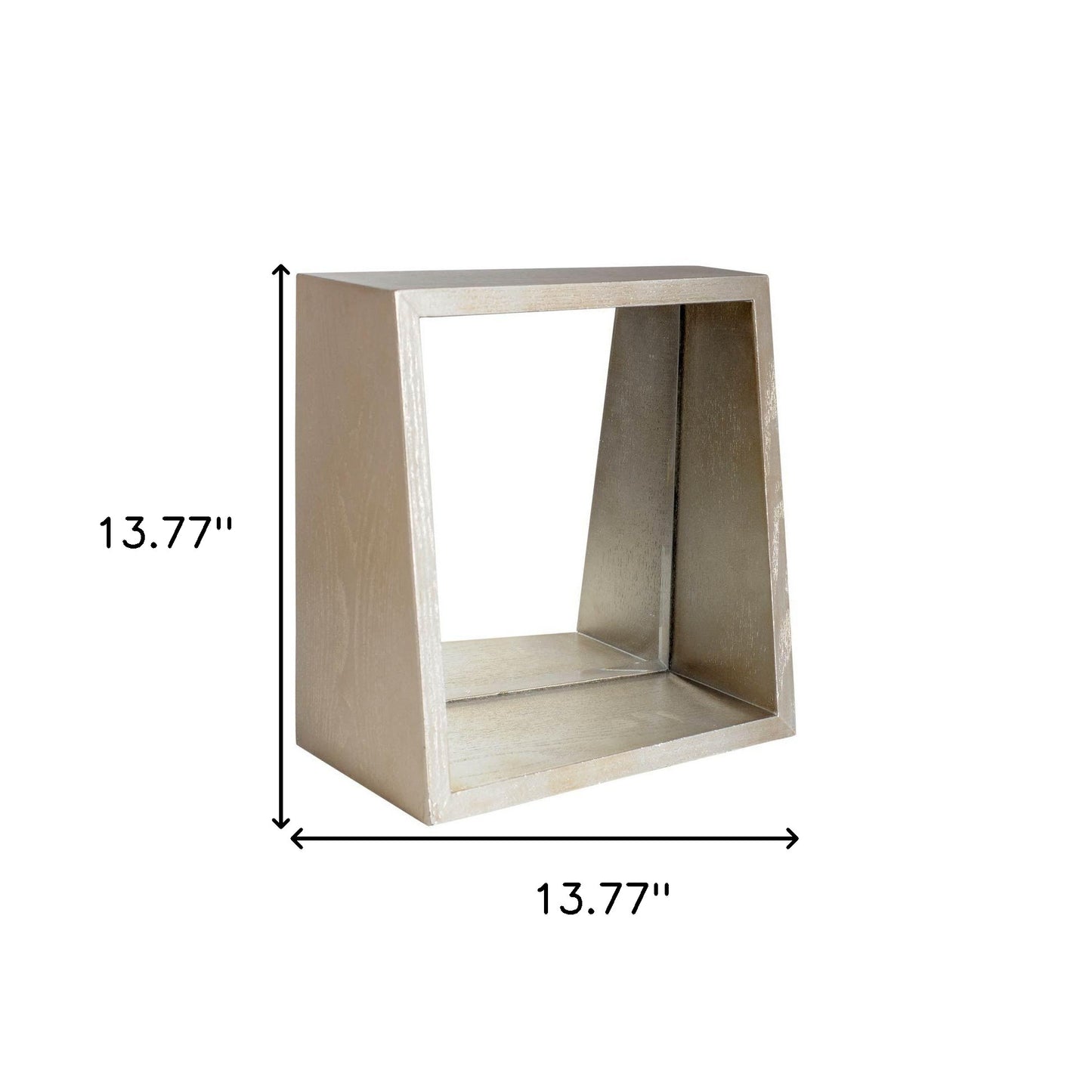 Champagne Wood Box Framed Accent Mirror