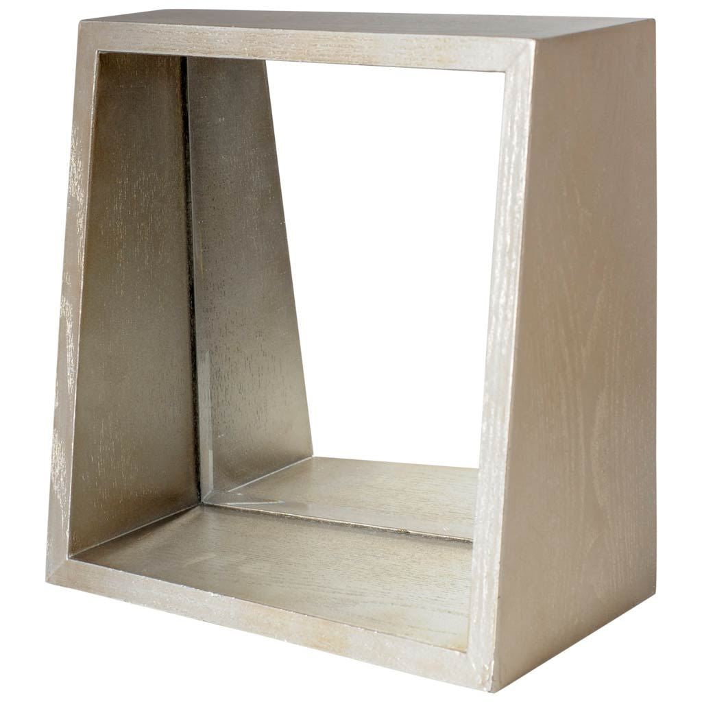 Champagne Wood Box Framed Accent Mirror