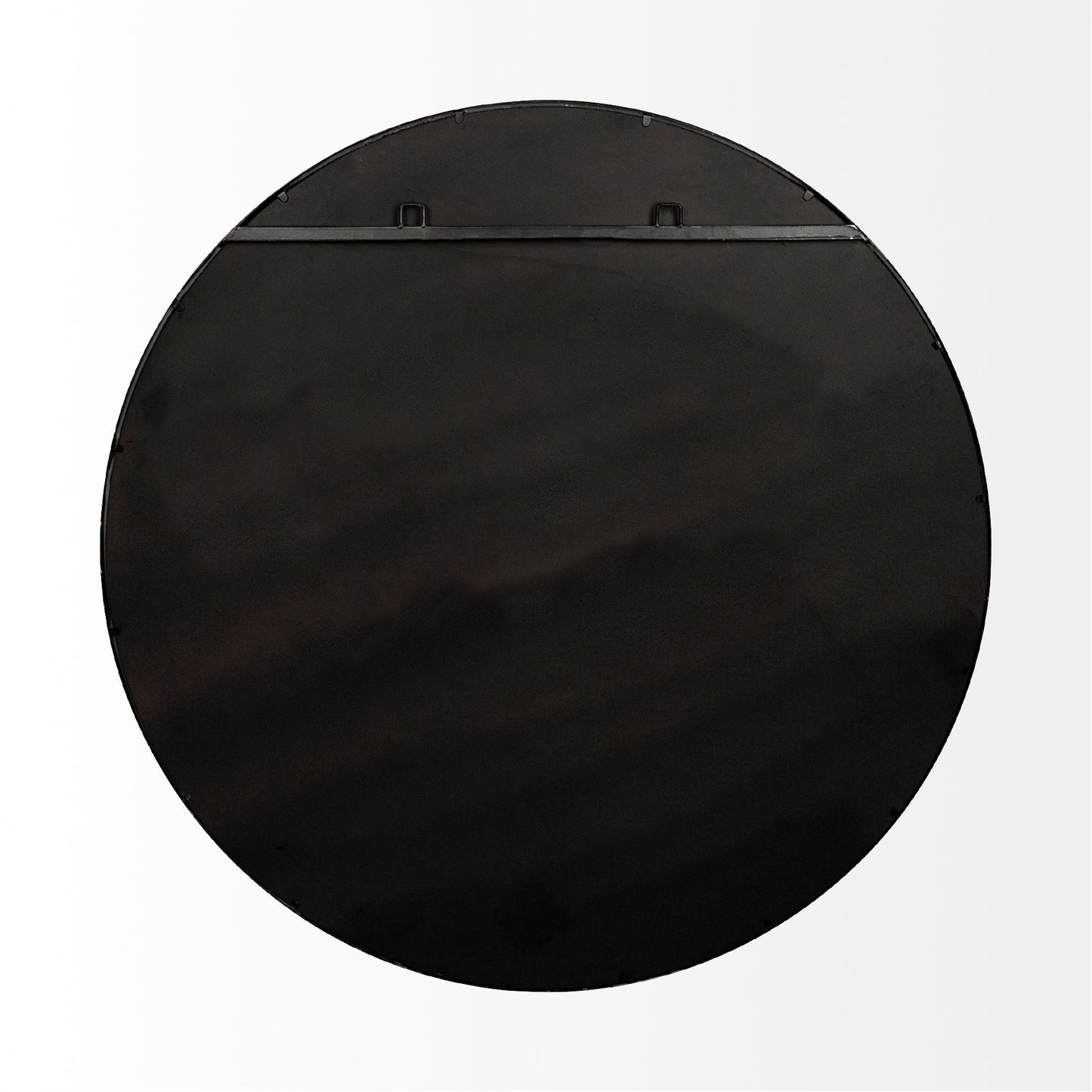 Round Black Metal Frame Wall Mirror
