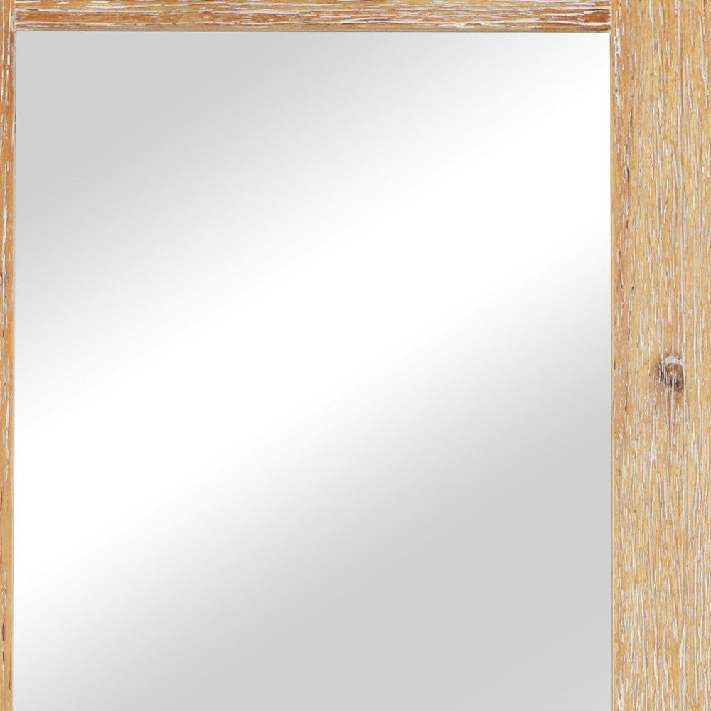 Rustic Brown Nautical Accent Framed Wall Mirror