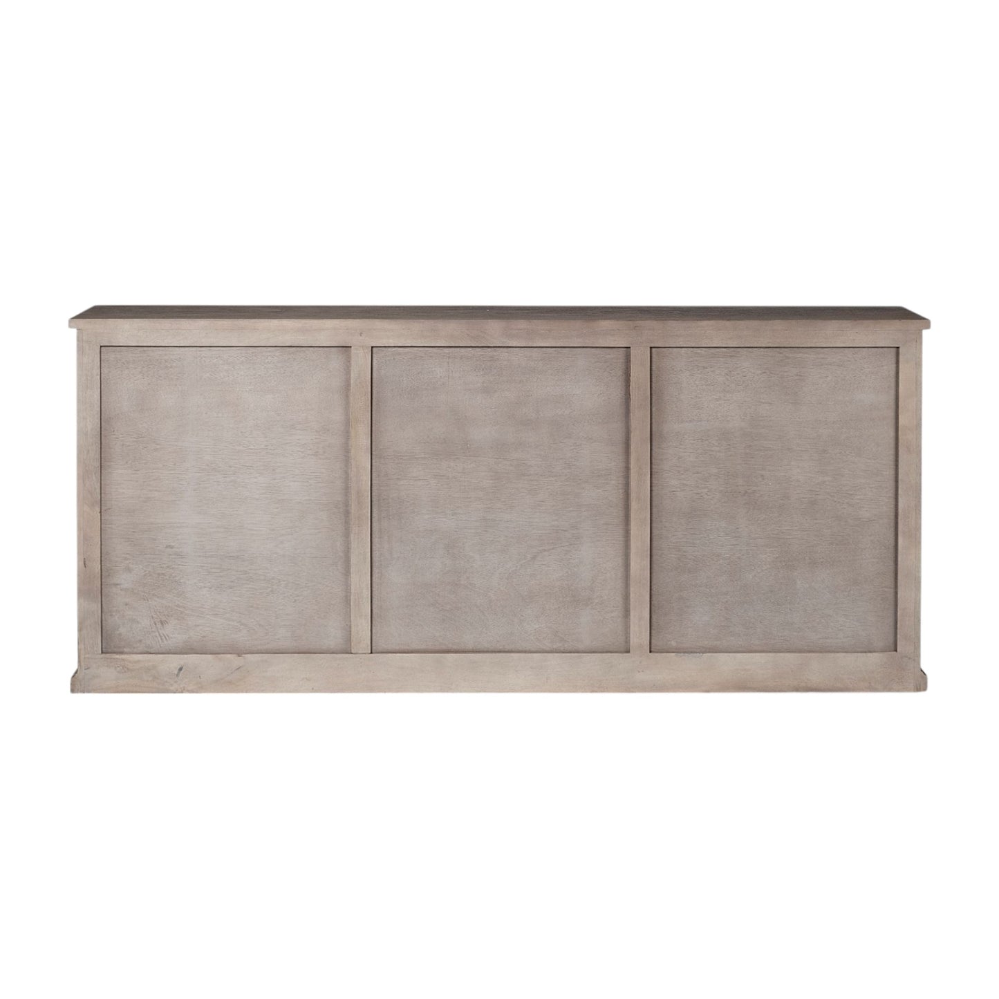 Brown Solid Wood 3 Drawer Sideboard w/ 6 Doors