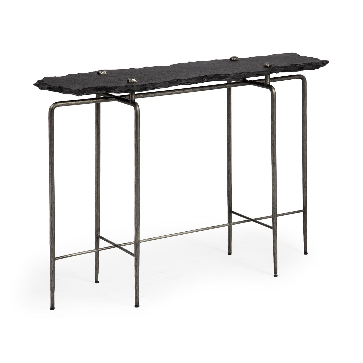 Black & Silver Slate Console Table