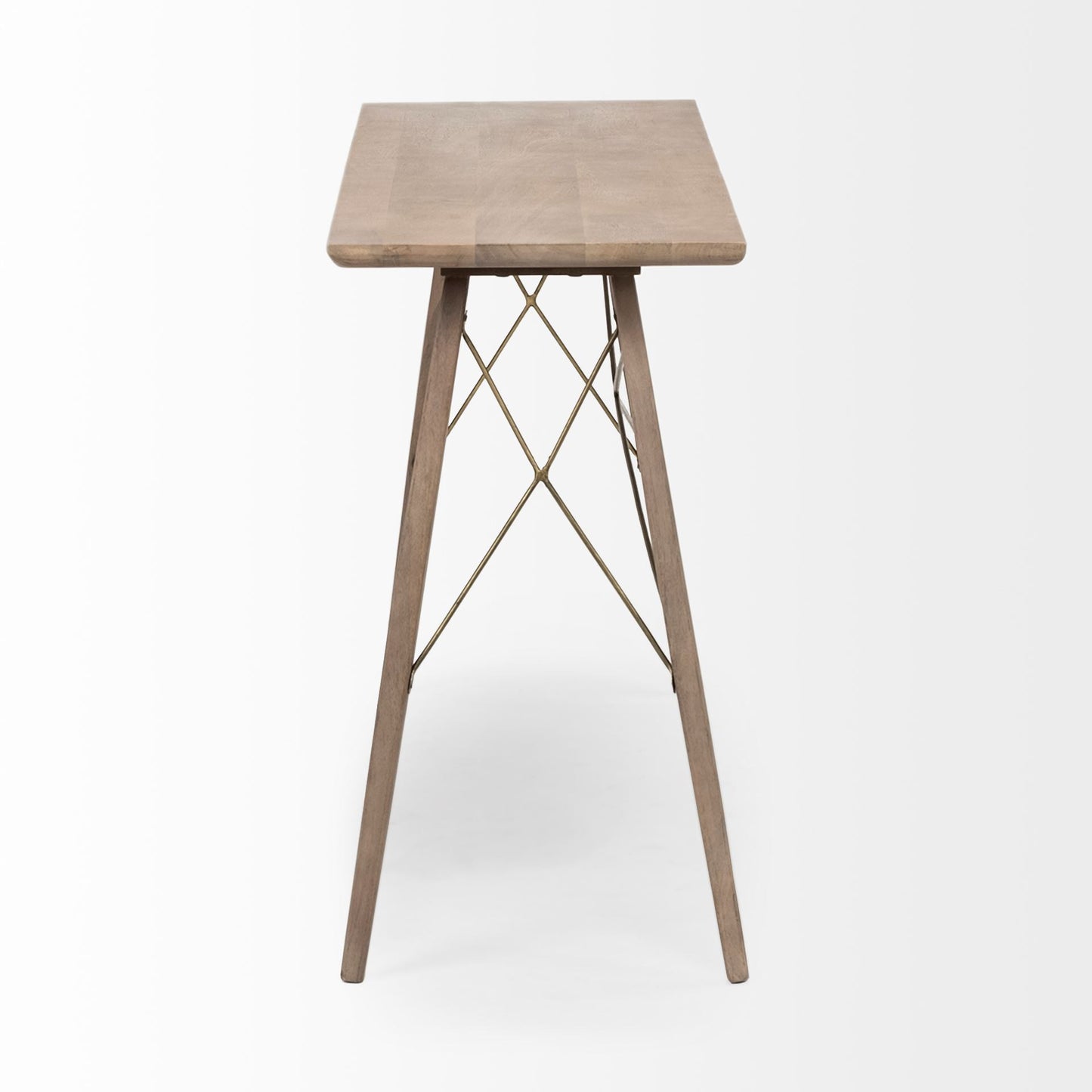 Brown Solid Wood Console Table