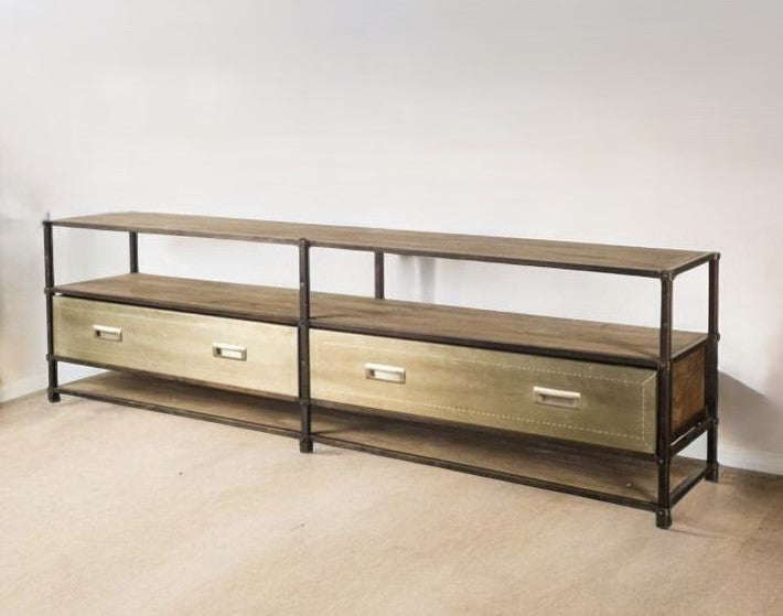 Brown Solid Wood Console Table