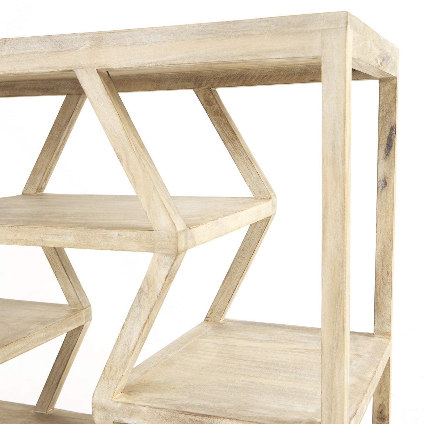 Light Brown Solid Wood Console Table