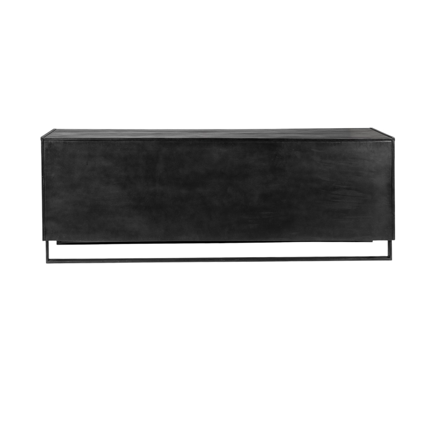 Brown & Black Solid Wood 3 Drawer Sideboard w/ 2 Doors