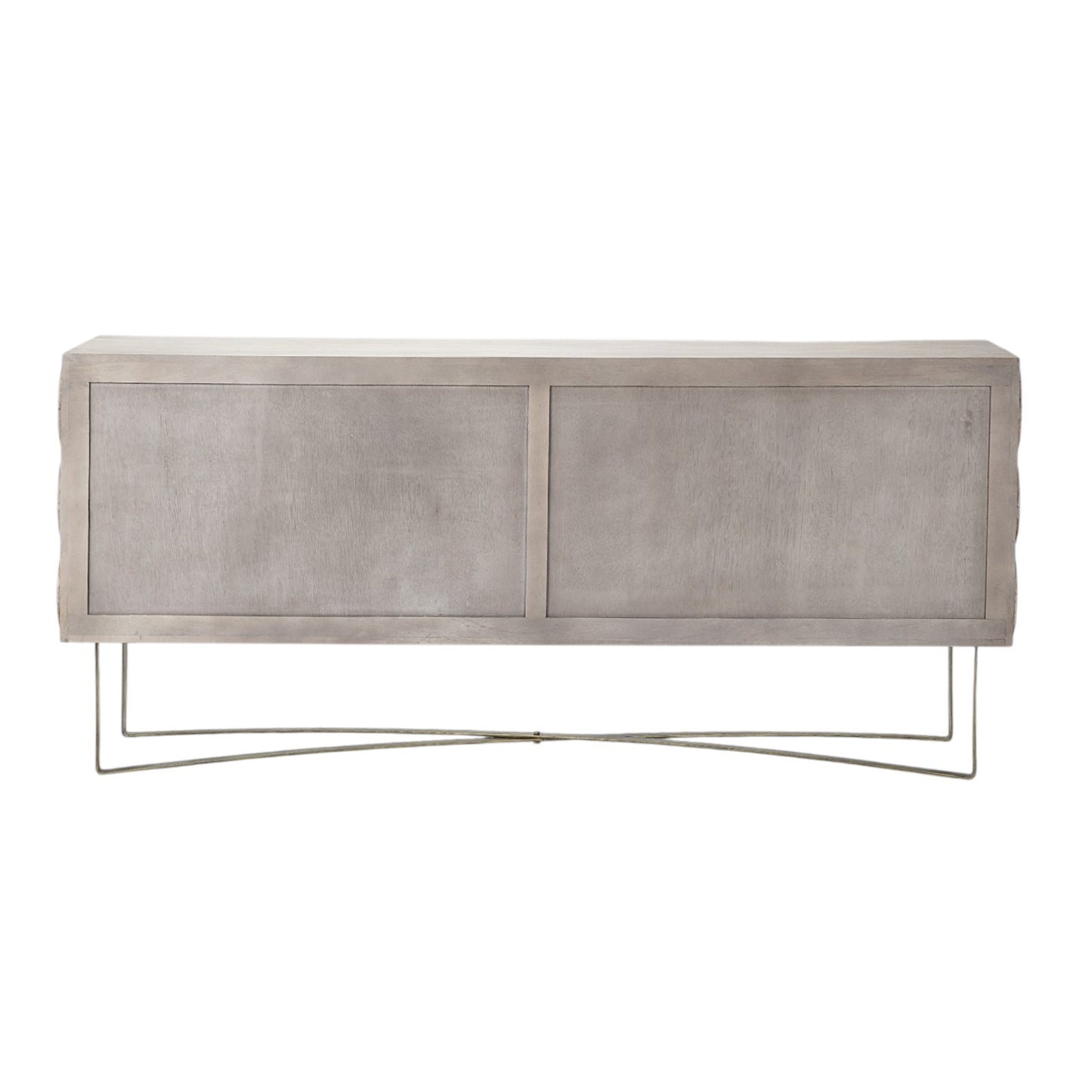 Light Brown Solid Wood Sideboard w/ 4 Doors