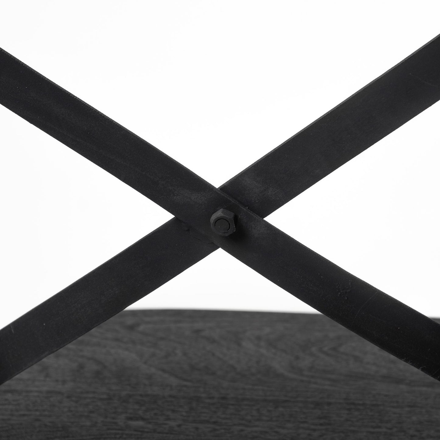 Black Wood Cross Back Side Chairs - Set of 2