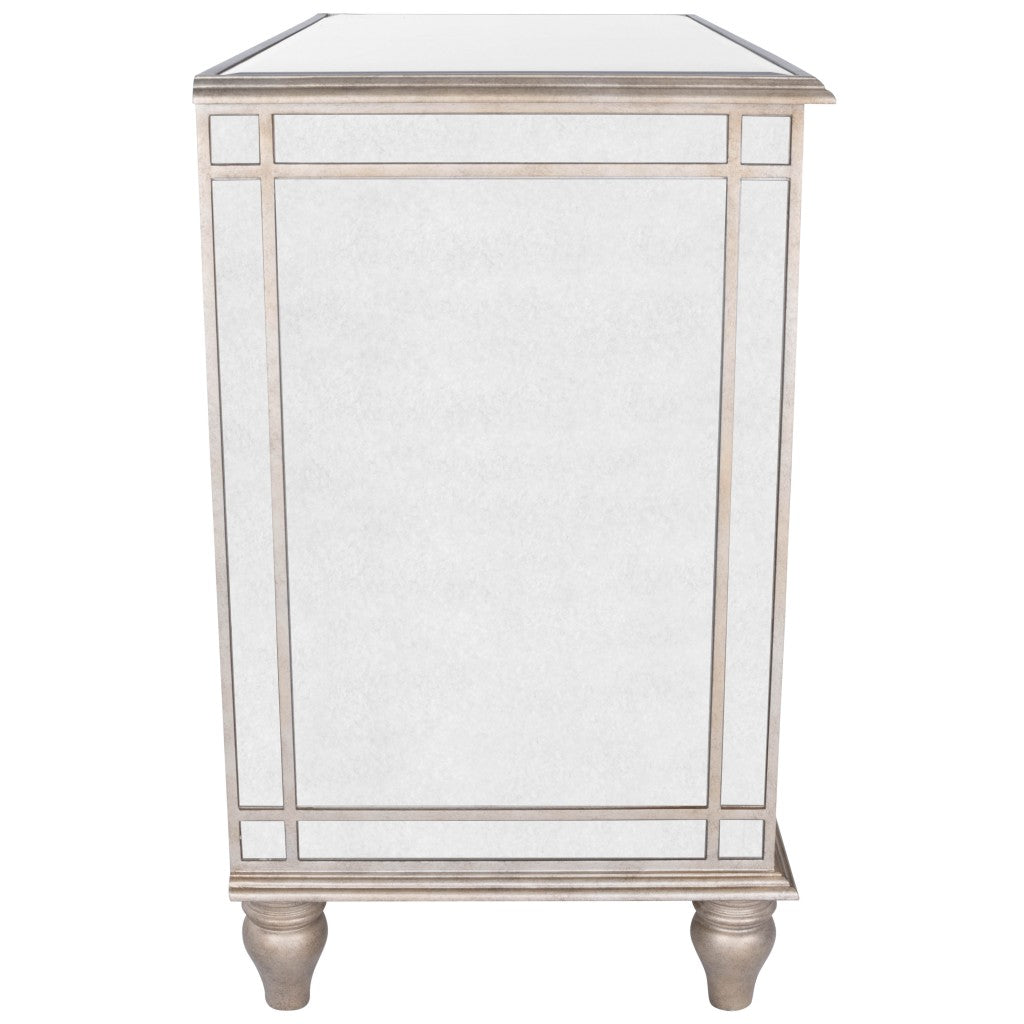 Walnut Marble Wood 3-Drawer Dresser