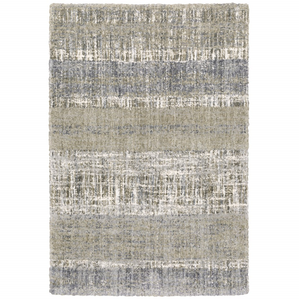 7 x 9 Grey & Ivory Lines Rug