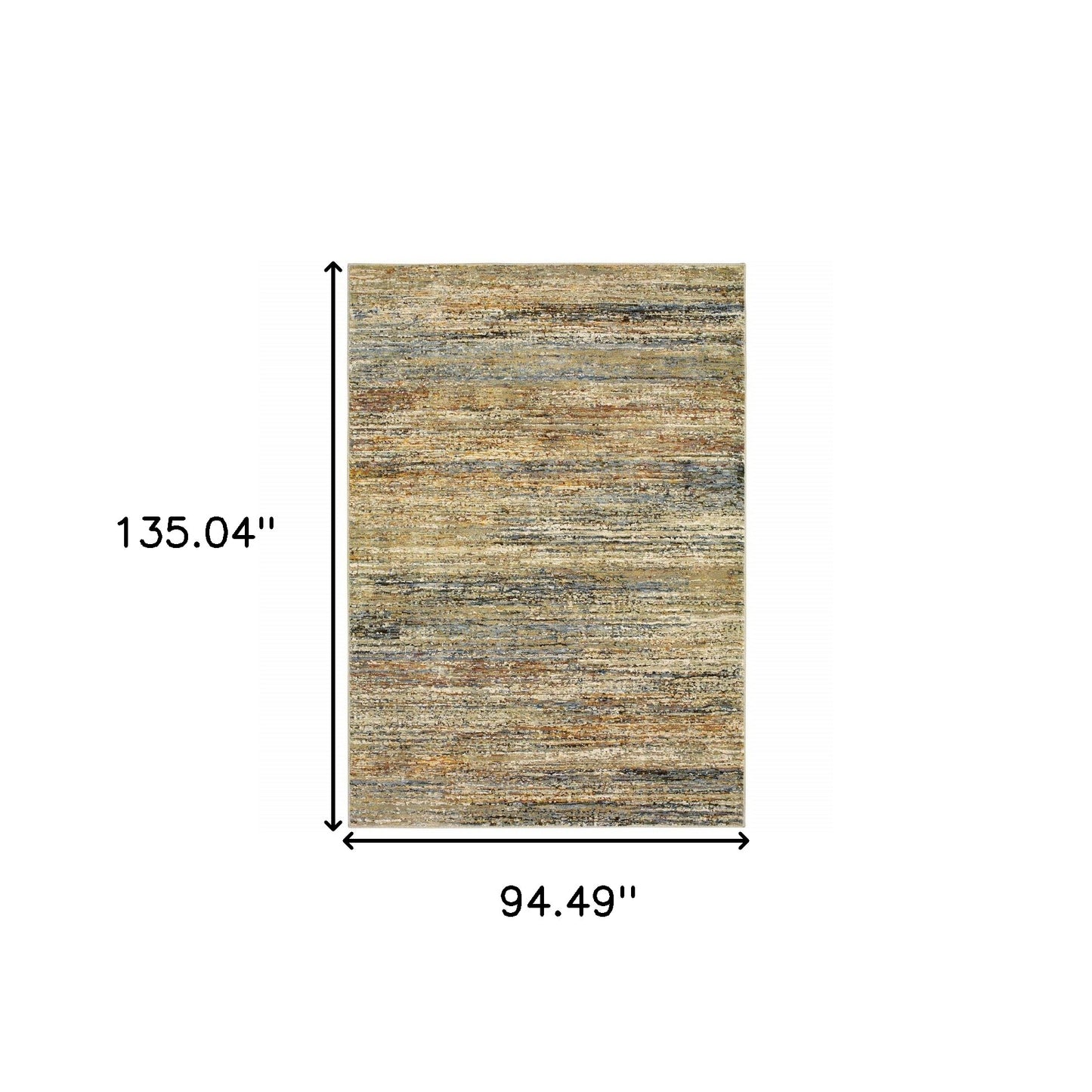 8 x 10 Gold & Green Rug