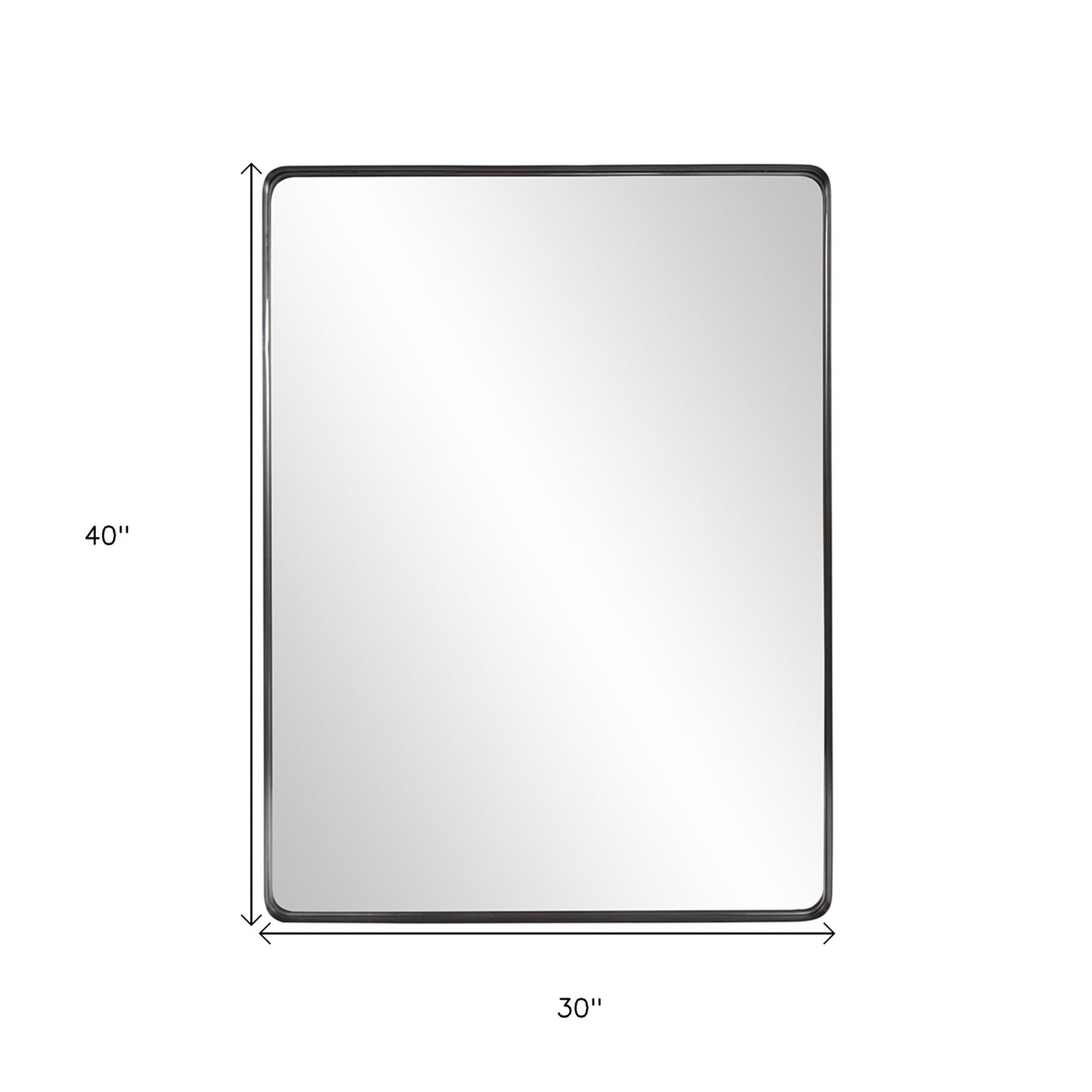 Black Metal Framed Accent Mirror