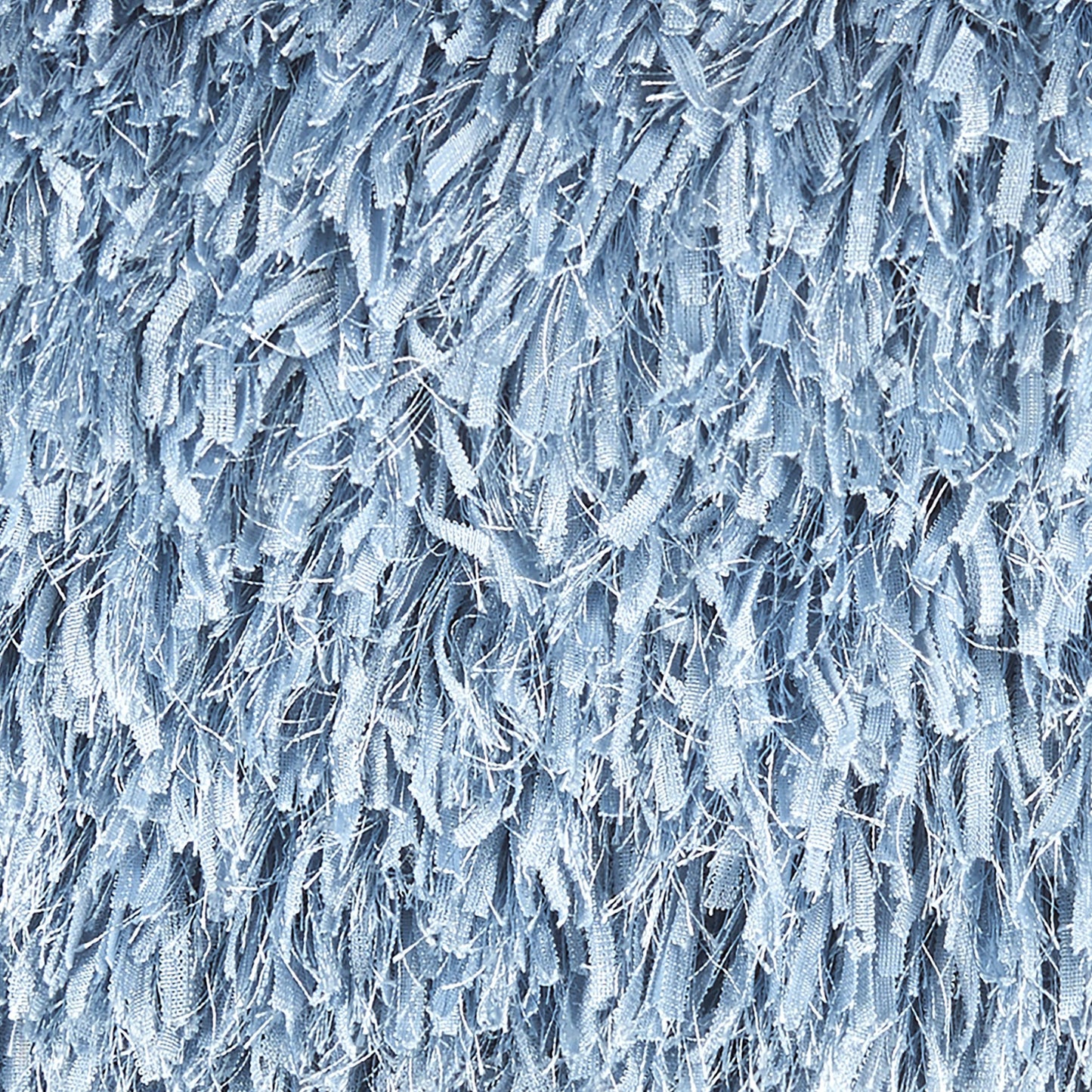 Square Ocean Blue Shag Pillow