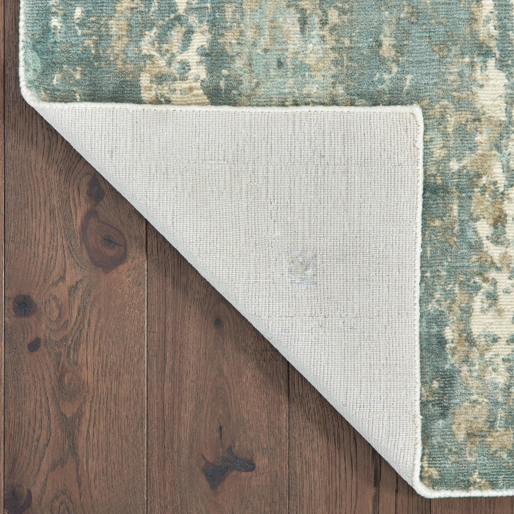 8 X 10 Blue & Gray Splash Indoor Rug