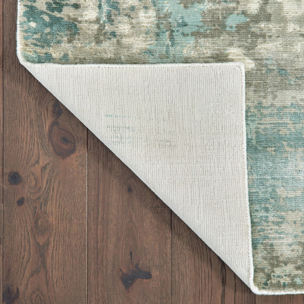 8 X 10 Blue & Gray Pattern Indoor Rug