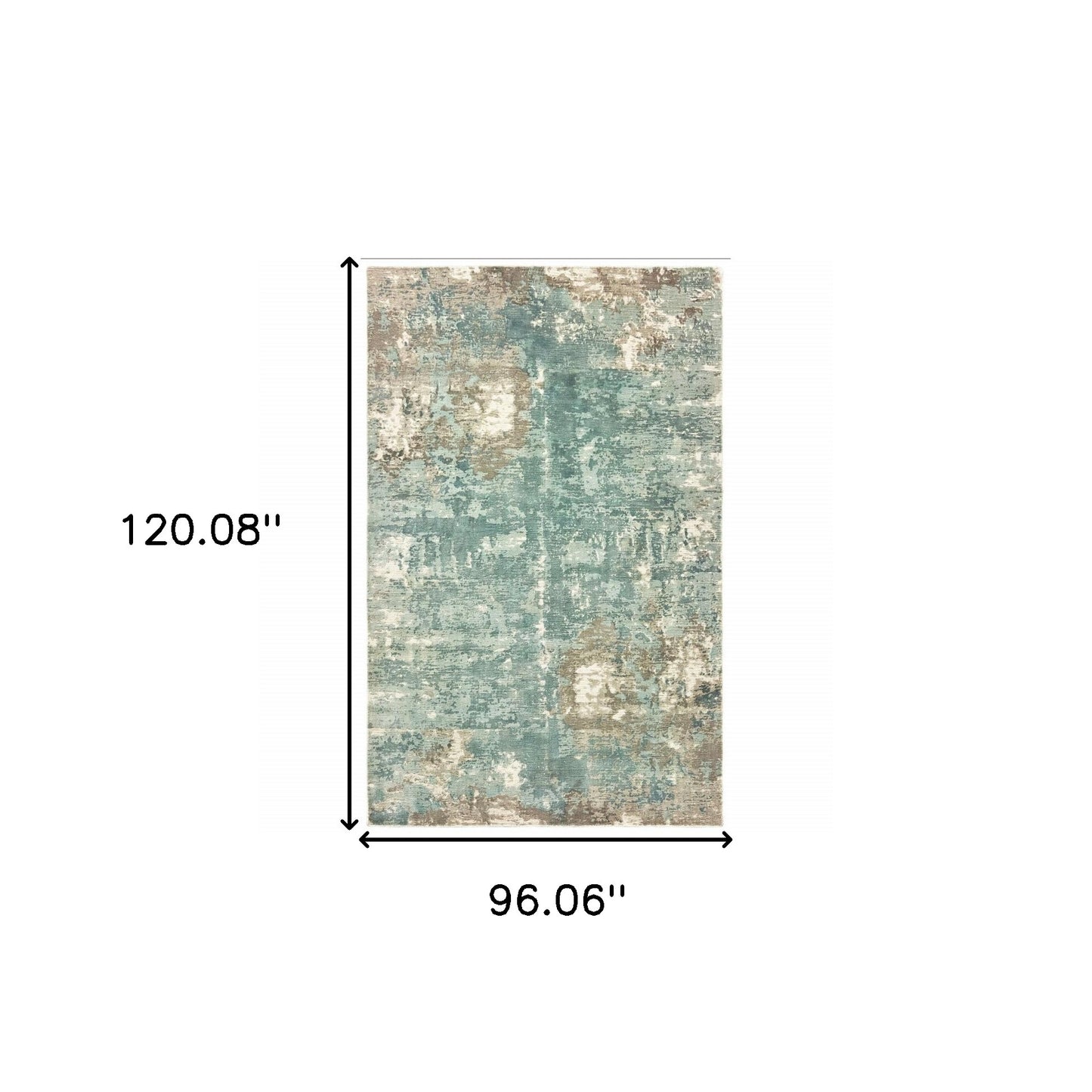 8 X 10 Blue & Gray Pattern Indoor Rug