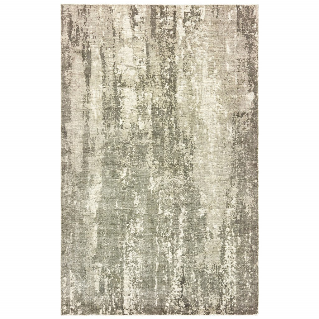 8 X 10 Gray & Ivory Splash Indoor Rug