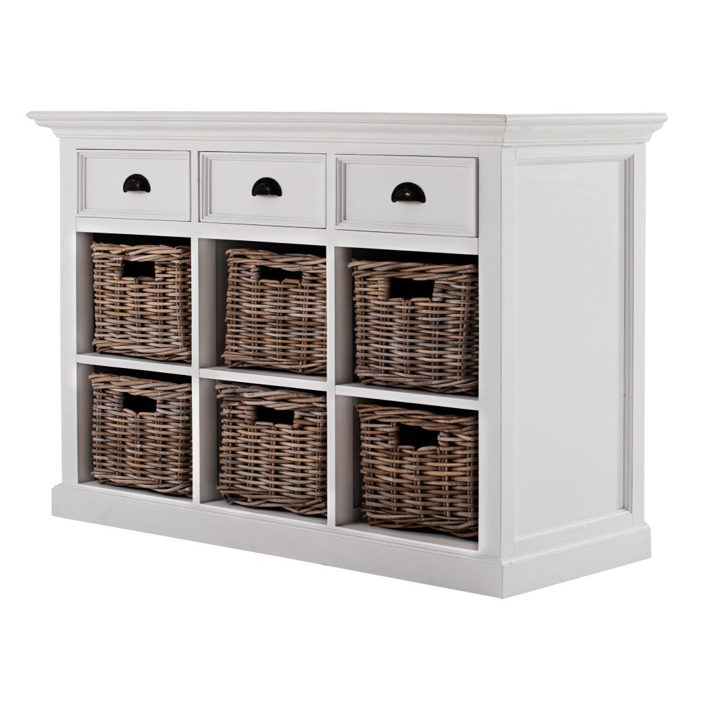 Modern Farmhouse Sideboard Server w/ Basket Set