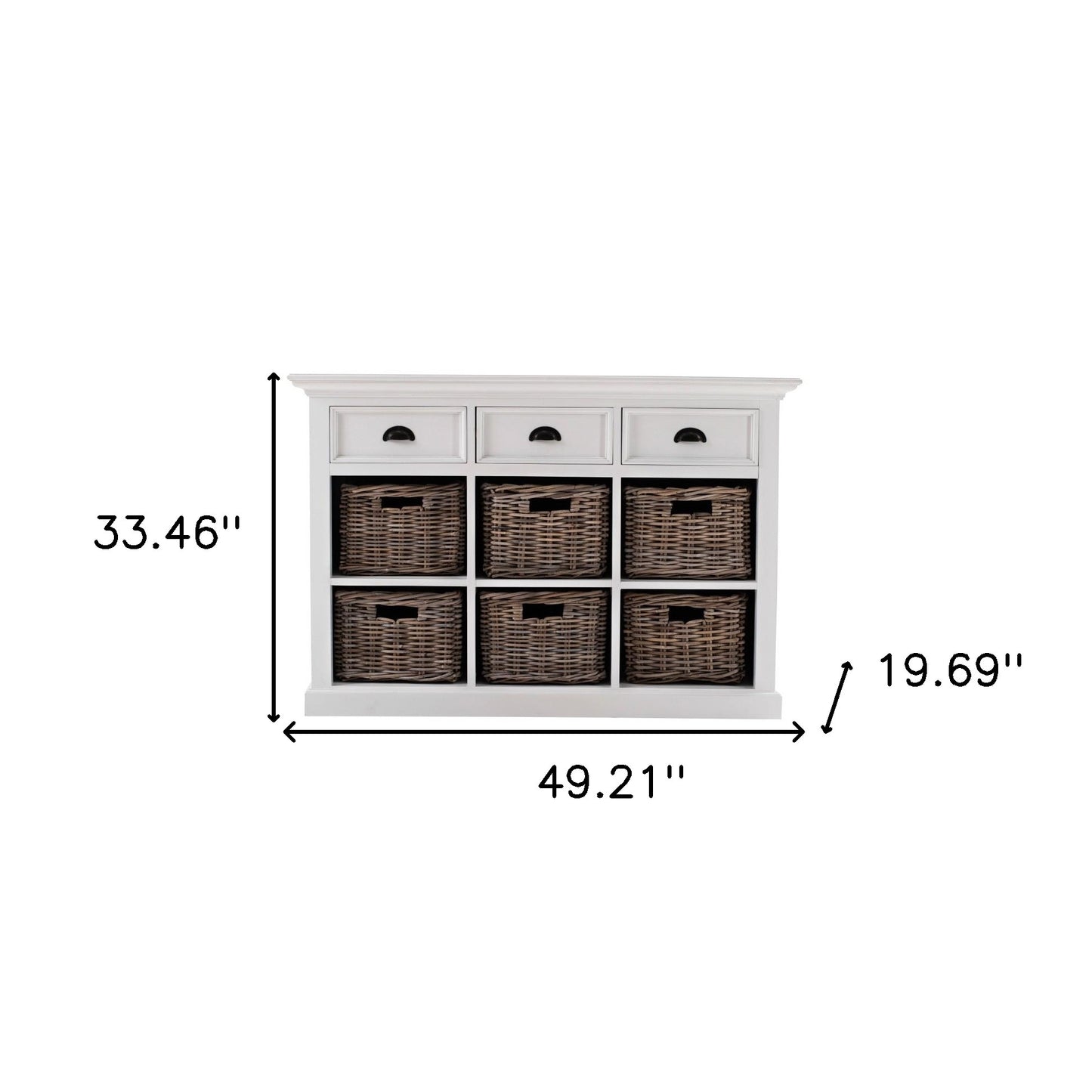 Modern Farmhouse Sideboard Server w/ Basket Set