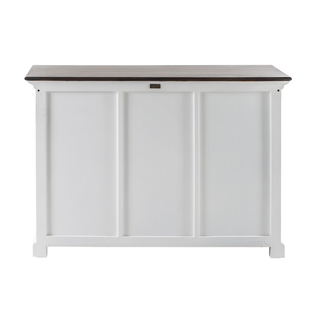 Modern Farmhouse Brown & White Large Accent Cabinet