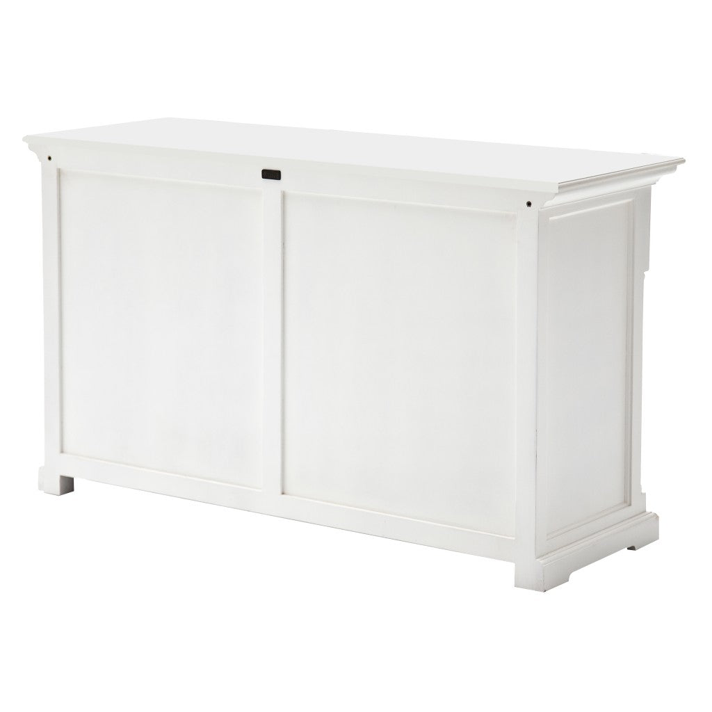 White Solid Wood 2 Drawer Sideboard w/ 4 Doors