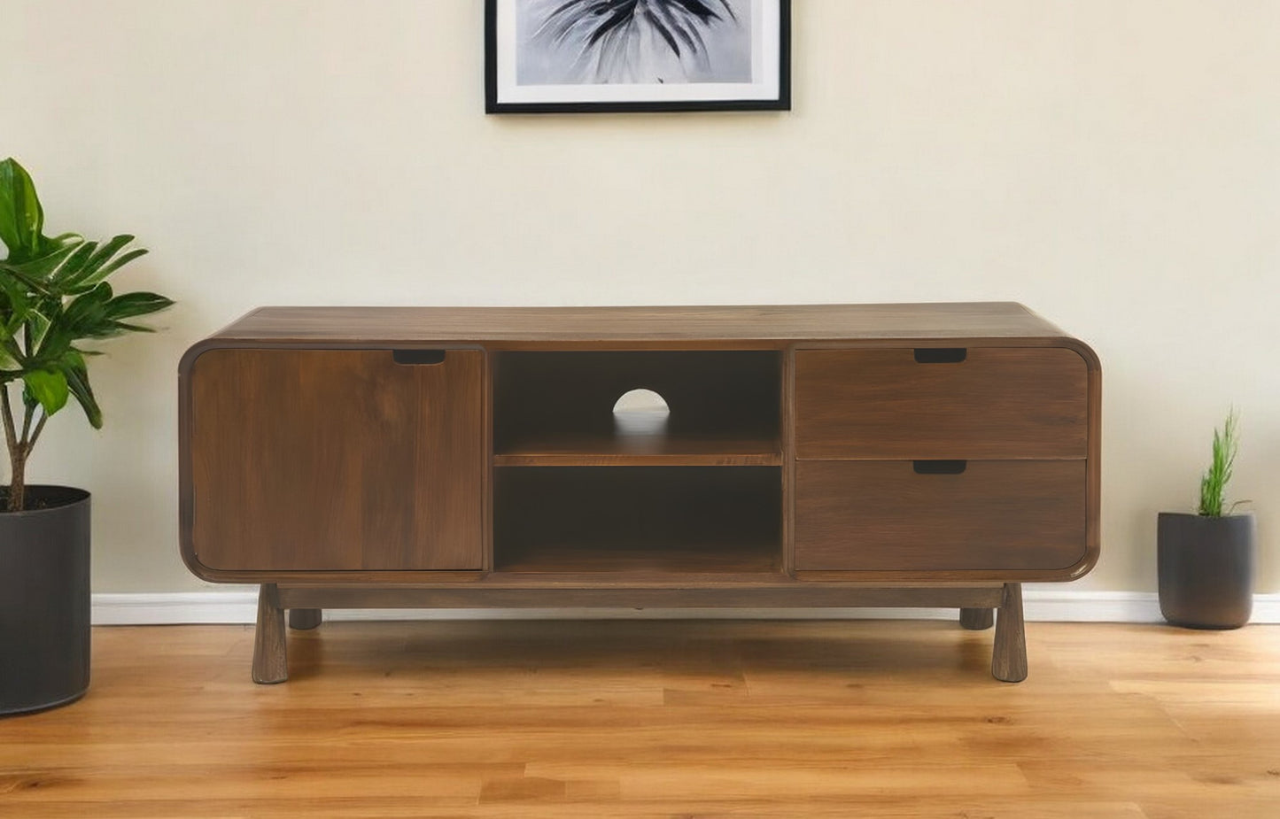 Marni Brown Solid Wood Media Console