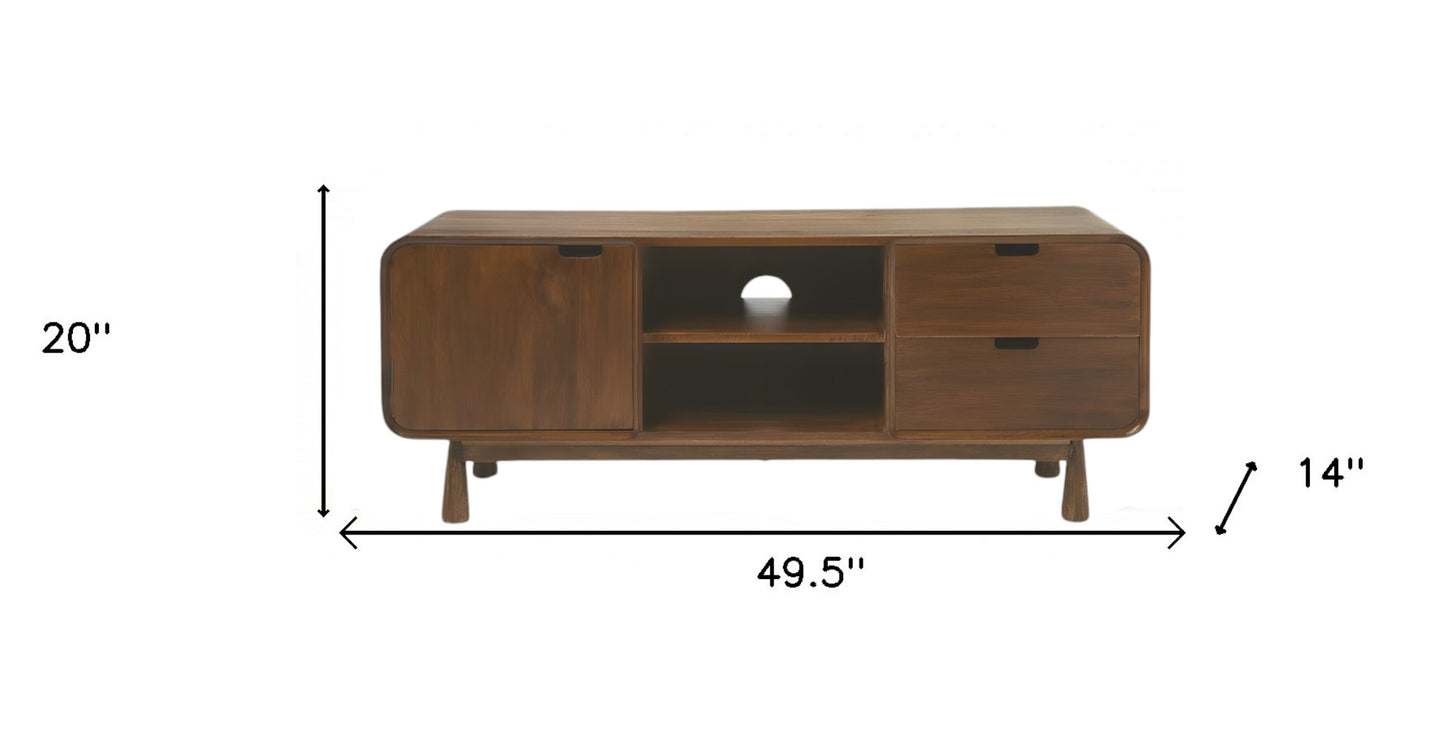 Marni Brown Solid Wood Media Console
