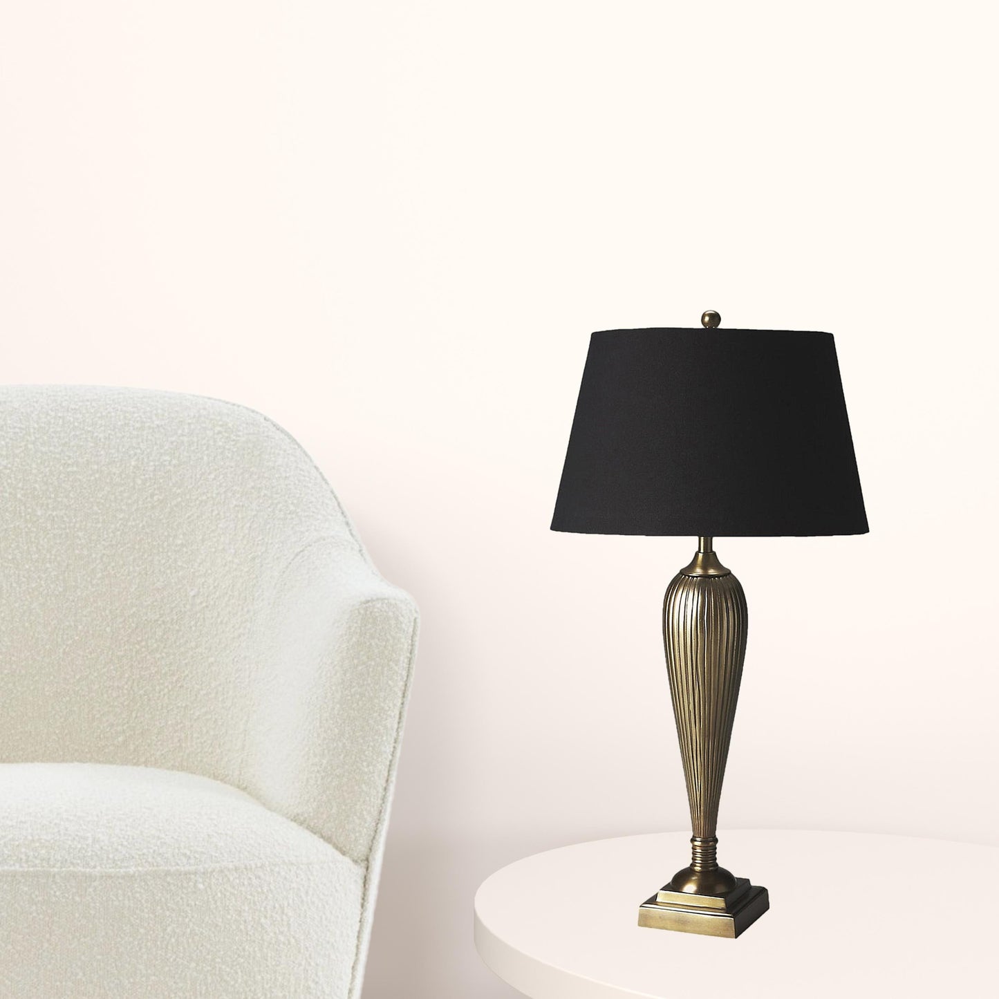 Brass Standard Table Lamp w/ Shade