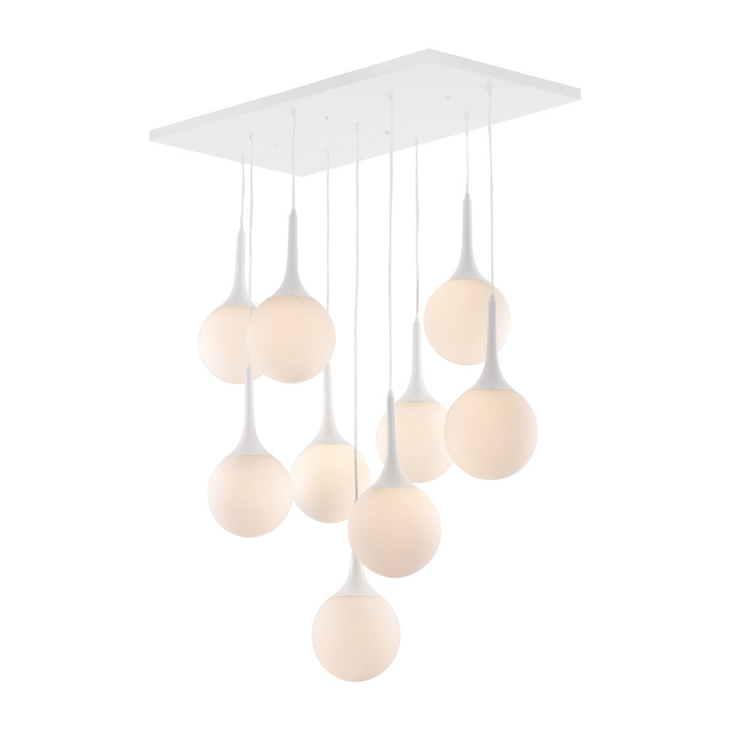 Shaded 9 Light Dimmable Ceiling Light