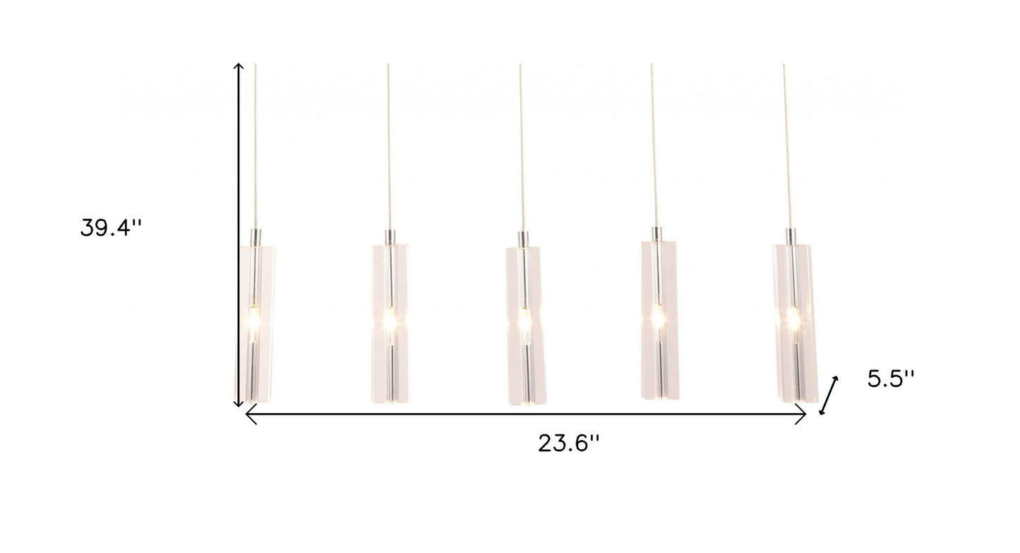 Stark 5 Bulb Clear Ceiling Lamp